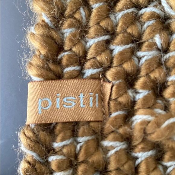 Pistil Brown Light Blue Knit Beanie with Brim Buttons accent Boho Chic Urban OS main image 5